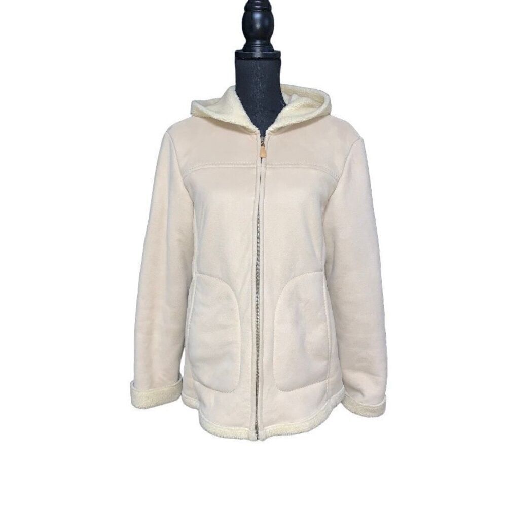 Jones New York Hooded Faux Suede Jacket